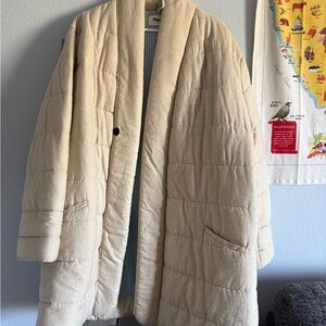 Pietsie Quilted Cream Puffer Coat